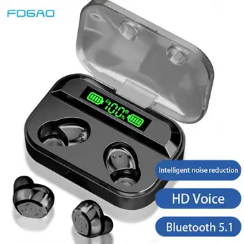 FDGAO TWS Bluetooth 5.1 Ausinės 1200mAh Baterija Lauke Belaidžių Ausinių Stereo Sporto Vandeniui Ausinių Ausines Su Mic