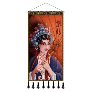 Kinų Stiliaus Pekino Operos Meno Tapybos Drobės Spausdinti Plakato Simbolių Huadan Sienos Nuotraukas Pažymėkite Paveikslą Pakabinti Kambario Dekoro