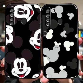 Disney Mickey Mouse Telefono dėklas Samsung Galaxy A01 A02 A10 A10S A22 A31 A20 4G 5G Funda Silikono Padengti Silicio Skystis Atgal